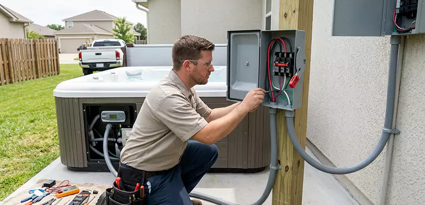 Outdoor Hot Tub Electrical Installation in Ames